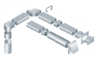 Прямоугольные пластиковые каналы-воздуховоды 110-55 мм