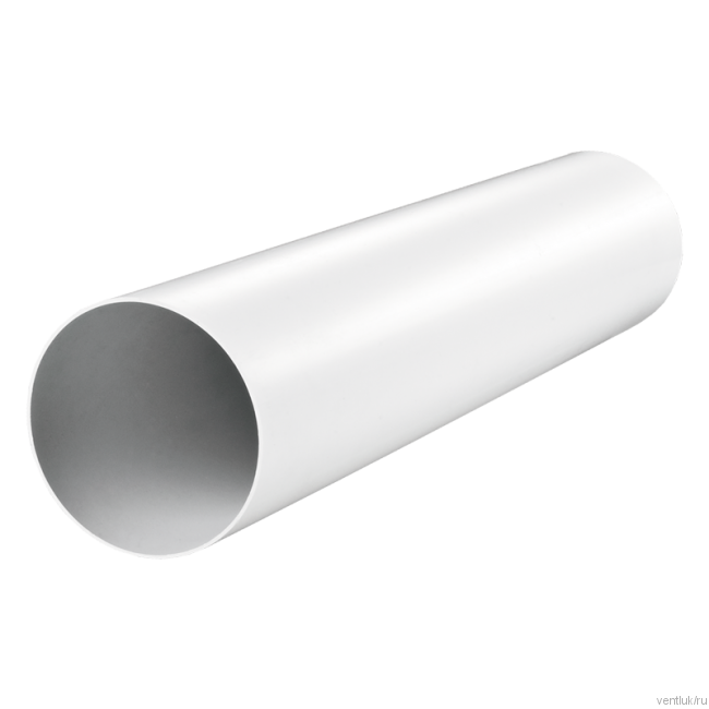 Канал-воздуховод круглый 100 мм х 0,5 м жесткий пластиковый